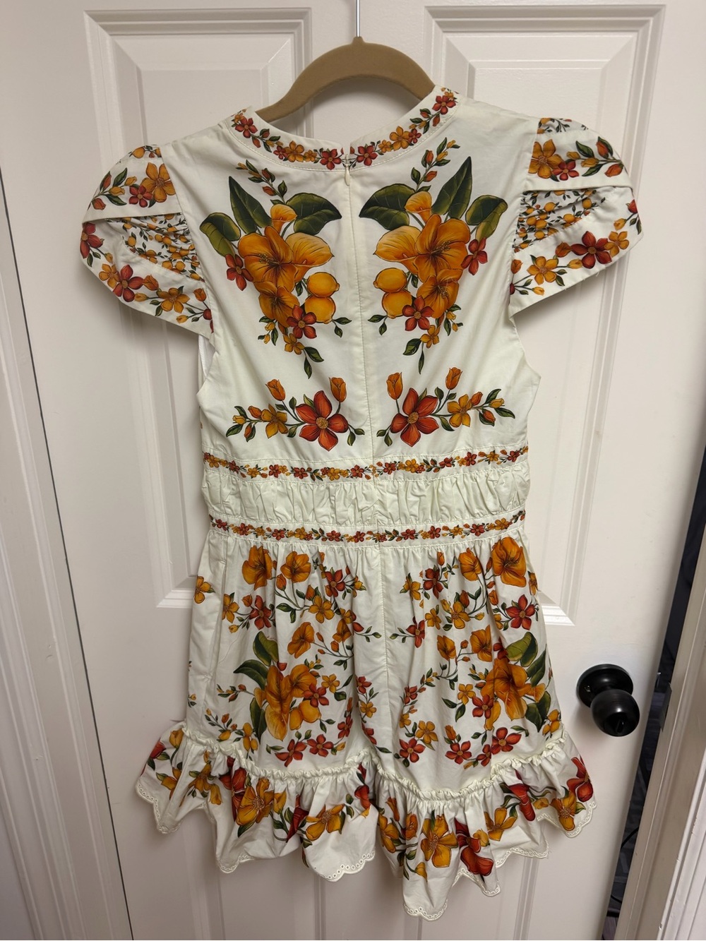 Farm Rio Lemon Bouquet Mini Dress Size Small - Picture 8 of 8